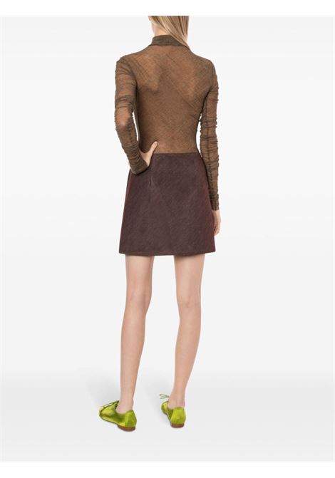 Green sheer high-neck top Philosophy di Lorenzo Serafini - women PHILOSOPHY DI LORENZO SERAFINI | 120271381434